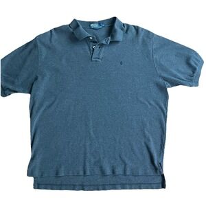 Polo Ralph Lauren Men's Polo Shirt XL Gray Short Sleeve Classic Cotton Casual